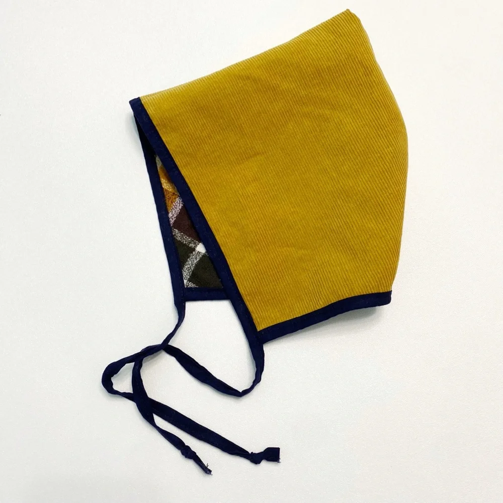 rozsew | autumn flannel plaid mustard corduroy reversible gnome pointed hat